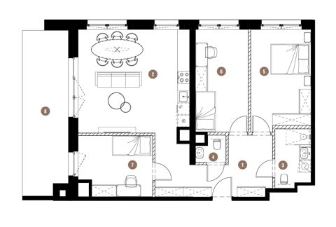 Plan 4 pok. 88m²