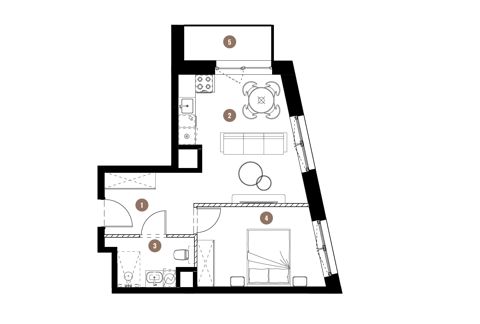 Plan 2 pok. 39m²