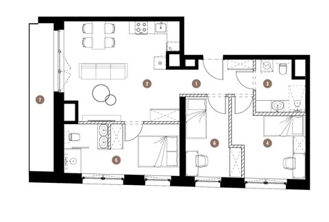 Plan 4 pok. 69m²