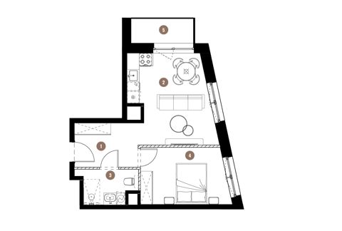 Plan 2 pok. 39m²