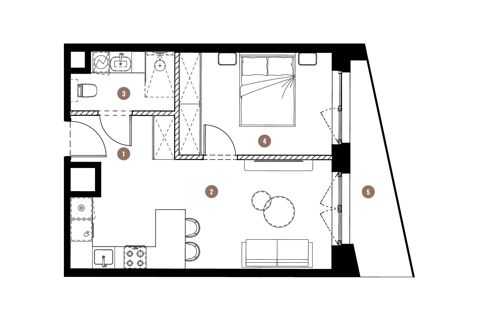 Plan 2 pok. 39m²