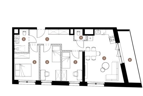 Plan 4 pok. 68m²