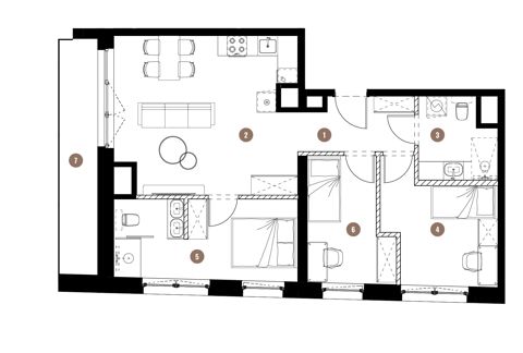 Plan 4 pok. 69m²