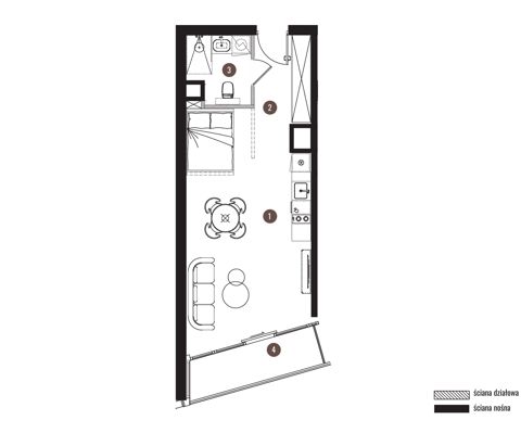 Plan 1 pok. 36m²