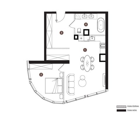 Plan 2 pok. 61m²