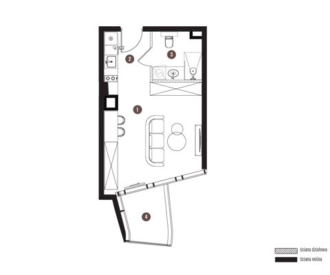 Plan 1 pok. 29m²