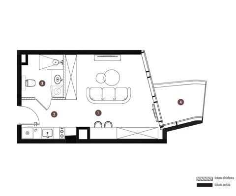 Plan 1 pok. 29m²