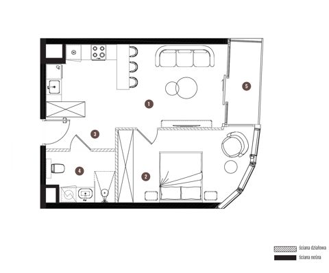 Plan 2 pok. 44m²