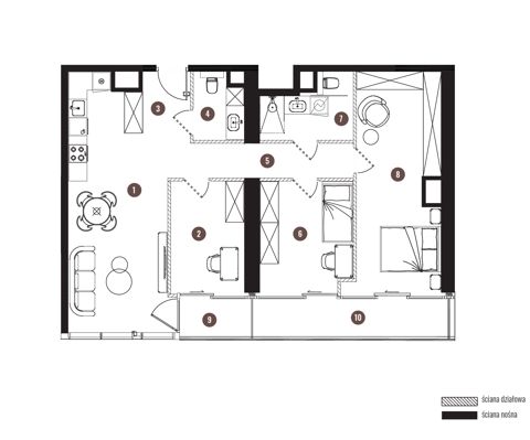 Plan 4 pok. 85m²