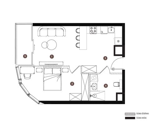 Plan 2 pok. 45m²