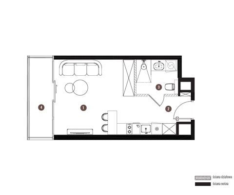Plan 1 pok. 27m²