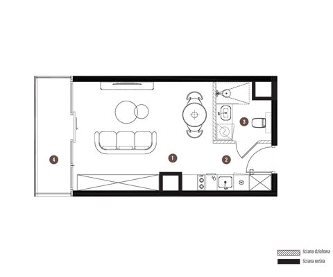 Plan 1 pok. 28m²