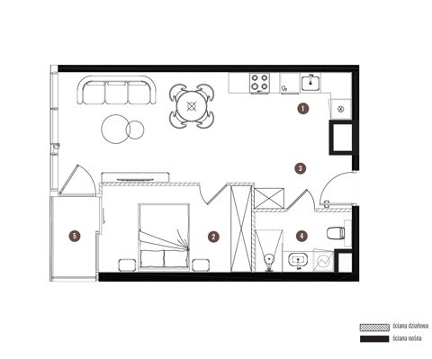 Plan 2 pok. 45m²