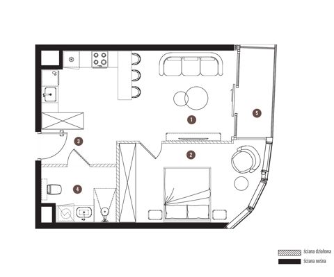 Plan 2 pok. 44m²
