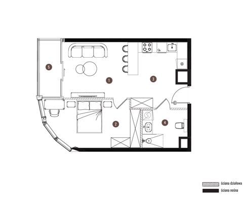 Plan 2 pok. 46m²