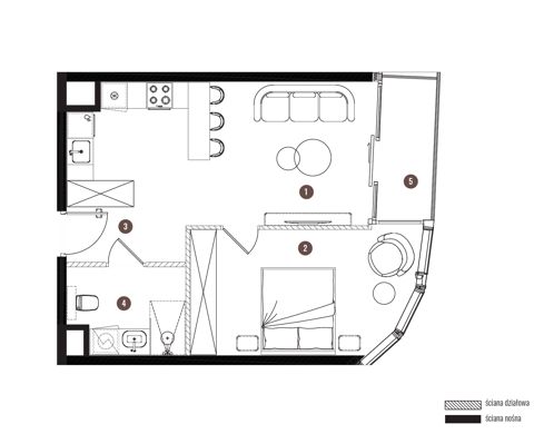 Plan 2 pok. 44m²