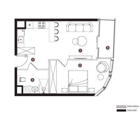 Plan 2 pok. 44m²