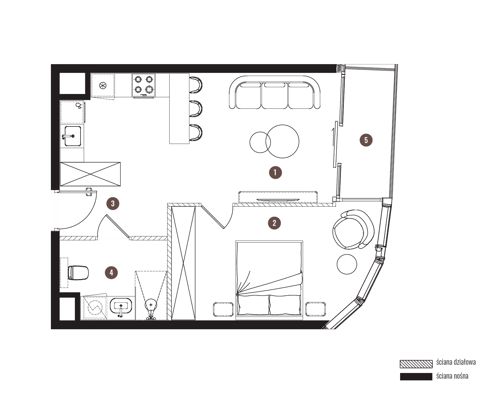 Plan 2 pok. 44m²