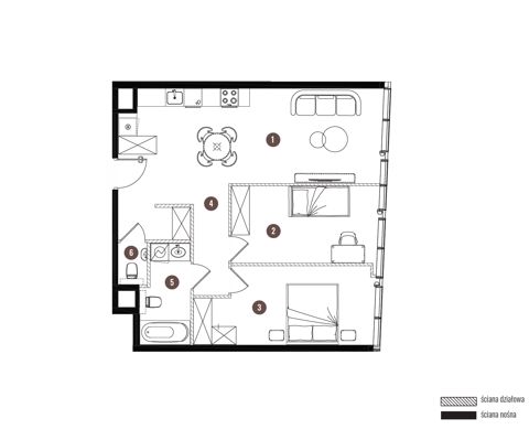Plan 3 pok. 68m²