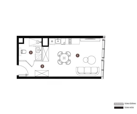 Plan 1 pok. 31m²
