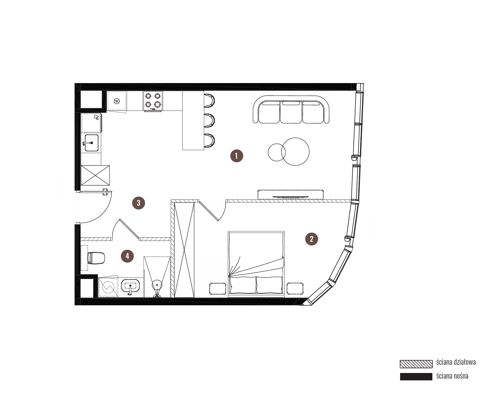 Plan 2 pok. 48m²