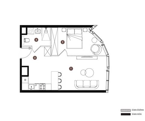 Plan 2 pok. 44m²