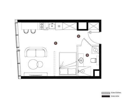 Plan 1 pok. 29m²
