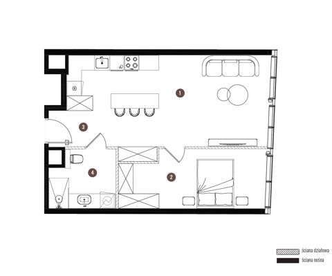 Plan 2 pok. 52m²