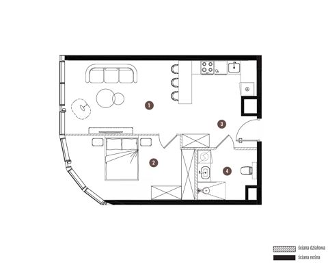 Plan 2 pok. 50m²