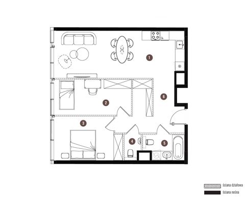 Plan 3 pok. 69m²