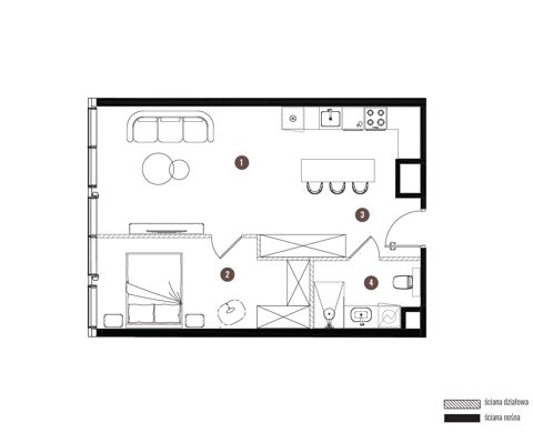 Plan 2 pok. 49m²