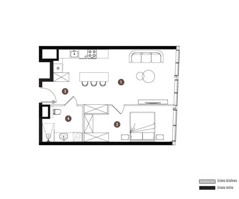 Plan 2 pok. 52m²