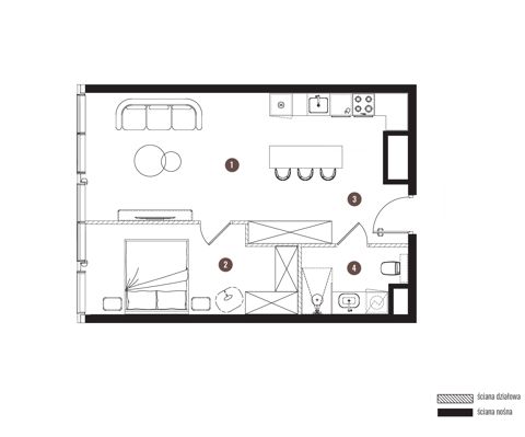 Plan 2 pok. 49m²
