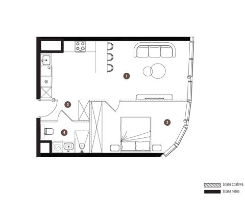 Plan 2 pok. 48m²