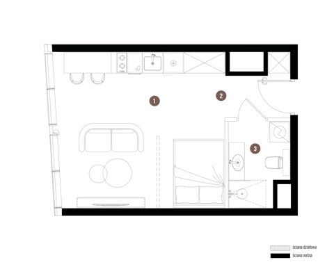 Plan 1 pok. 29m²