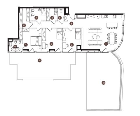 Plan 4 pok. 128m²