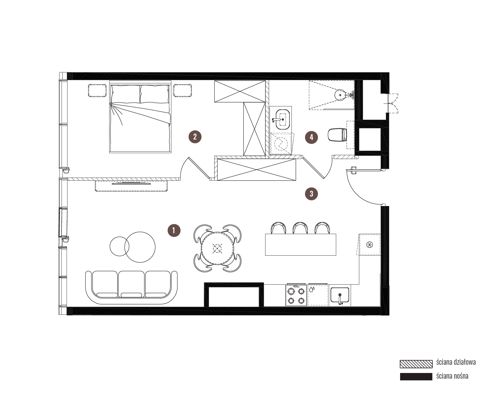 Plan 2 pok. 50m²