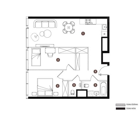 Plan 3 pok. 68m²