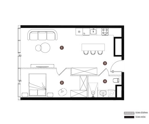 Plan 2 pok. 48m²