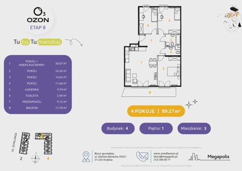 Plan 4 pok. 89m²