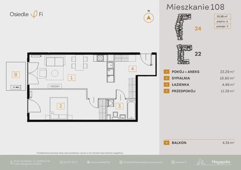 Plan 2 pok. 56m²