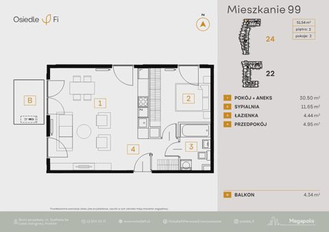 Plan 2 pok. 52m²