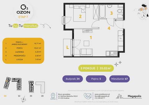 Plan 2 pok. 35m²
