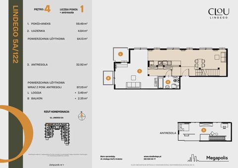 Plan 3 pok. 64m²