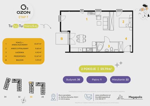 Plan 2 pok. 60m²