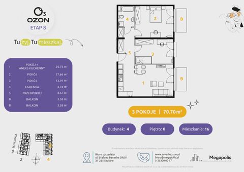 Plan 3 pok. 71m²