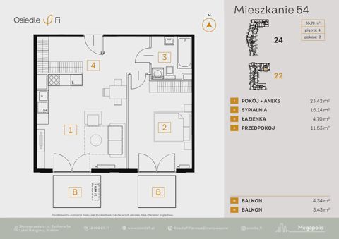 Plan 2 pok. 56m²