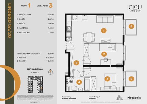 Plan 3 pok. 57m²
