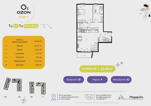 Plan 3 pok. 83m²