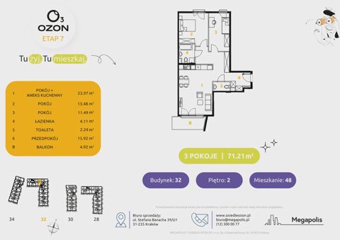 Plan 3 pok. 71m²